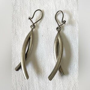 Vintage Silver Toned Dangly Earrings